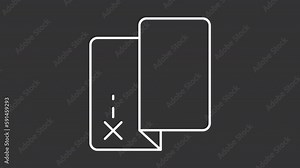 Stockvideo Map with route white line animation. Moving dotted line and location pin. Loop HD video with chroma key, alpha channel on transparent background, black solid background. Outline graphic animation