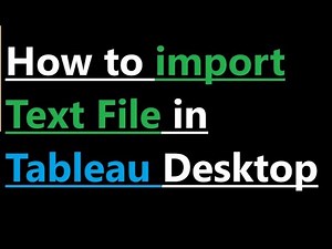 How to import Text File in Tableau