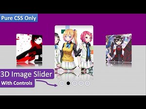 3D Image Slider Using Pure HTML and CSS | Image Slider With Controls Using Radio Buttons And CSS.