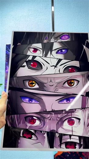 Naruto All Dojutsu Eyes Metal Poster Showcase | iMetalPoster