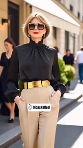 126K views · 110K reactions | Elegância é sobre atitude, postura e escolhas certas. Inspire-se nesse look sofisticado e descubra como ser uma mulher chique e poderosa todos os dias. Moda feminina elegante, looks refinados e estilo com personalidade! #ModaElegante #MulherEstilosa #LookChique #EstiloFeminino #DicasDeModa #MulherPoderosa #ModaRefinada #modafeminina | Novae EBela | Facebook