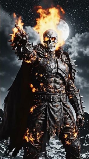 ghost rider of very dengeras on her bike 🔥 #trending #Ghost rider