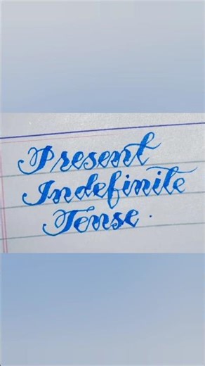 Simple & Creative Present Indefinite Tense Calligraphy #calligraphy#presentindefinitetense