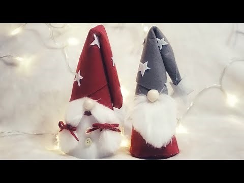 Gnomos navideños con fieltro - Felted Gnomes Christmas - Diy - Adornos navideños caseros