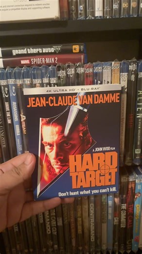 Hard Target 4K Kino Lorber #actionmovie #vandamme #fyp #collector #collection #johnwoo
