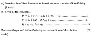 (a) State the rules of identification under the rank and order ... | Filo