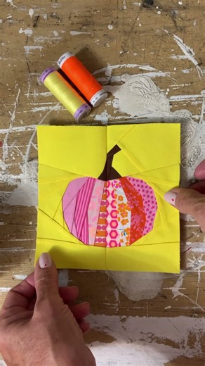 This Pumpkin Quilt Block Is Only 4 Sections! 🎃 | Beginner FPP