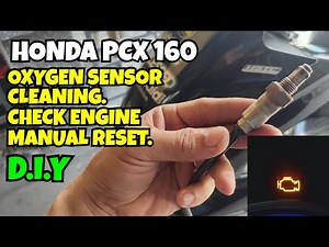 HONDA PCX 160. OXYGEN SENSOR CLEANING, CHECK ENGINE MANUAL RESET.