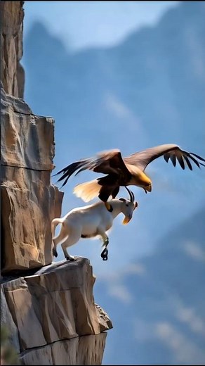 Eagle vs Mountain Goat 😱 | Nature’s Most Shocking Hunting Tactic Caught on Camera!