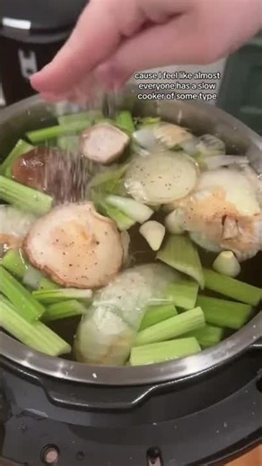 Slow cooker bone broth recipe for when you're sick