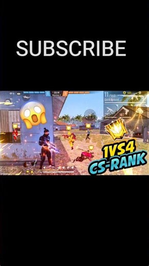 CS RANK 1VS4 💀 MOBILE Player 😱