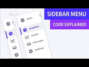 Sidebar Menu using HTML CSS JS | Figma Design to Code | Expandable Side Navigation Bar Explained