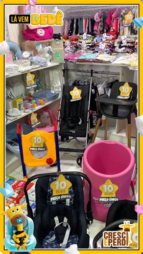 💛🥰EVENTO LÁ VEM BEBÊ ESQUENTA YELLOW FRIDAY - PREÇO ÚNICO DE R$10,00 NESTE SÁBADO DIA (15/11) !! 🥰💛 Atenção para as regras da campanha LÁ VEM BEBÊ ESQUENTA YELLOW FRIDAY - PREÇO ÚNICO R$10,00 . 1.⁠ Esta loja CRESCI E PERDI terá itens de R$10,00 na campanha, identificados por etiqueta. Os demais itens similares que não tiverem a etiqueta da campanha identificada permanecerão fora da campanha; 2.⁠ ⁠Campanha válida enquanto durarem os estoques da unidade CRESCI E PERDI visitada: Esta unidade CR