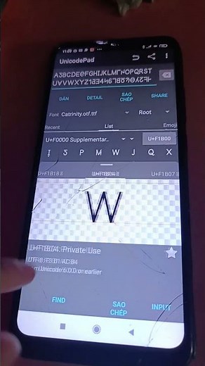 Shidinn artistic alphabet unicode pad