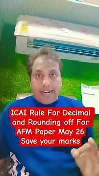 ICAI Rule For Decimal and Rounding off For AFM Paper May 26 #castudents #icai #cafinal #afm #AFMrule