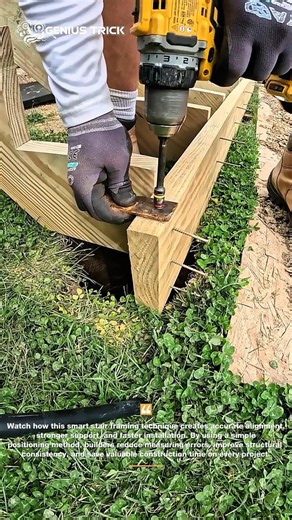 Genius Stair Setup Hack #Woodworking #ConstructionHack #DIYProjects