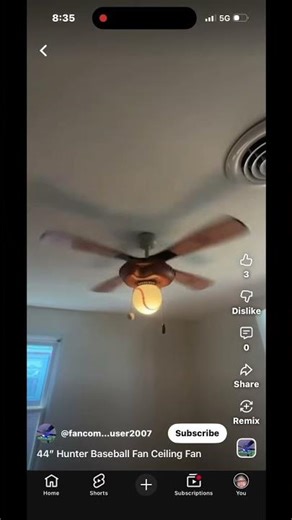 Hunter Baseball Ceiling Fan #hunterceilingfans