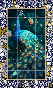 Art Nouveau Peacock Ceramic Tile Mural: Bird Wall Art Kitchen Backsplash, Bathroom Tiles - Etsy