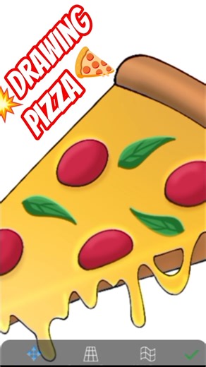 Drawing a Yummy Pizza 🍕 | Speedpaint #Shorts #art #drawing