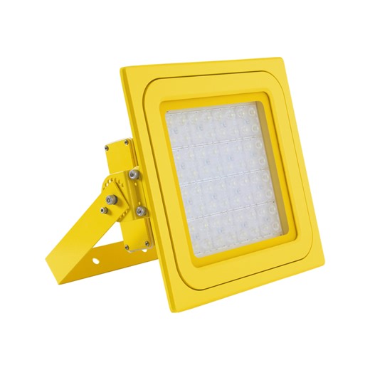 Certified Industrial 150W Explosion-Proof LED Floodlight Projector IP67 Aluminum Base Tempered Glass Diffuser Hazardous Gas Dust