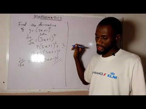 How to find the derivatives of y= ( 3x + 1 )⁷