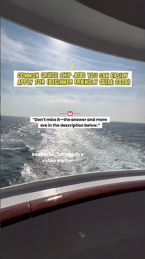 Common Cruise Ship Jobs You Can Easily Apply For (Beginner Friendly Guide 2026) #seafarerchessdlrs