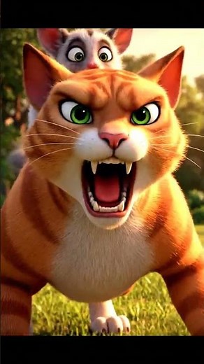 “Dogs Run In—Cat Mom Defends the Possum Baby!”#HeroMoment #MotherPower