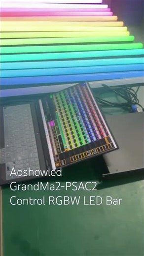 GrandMA2 onPC Artnet to PSAC2 Control Stage Event Lighting RGBW 4in1 LED Pixel Bar Strip Light 192Ch