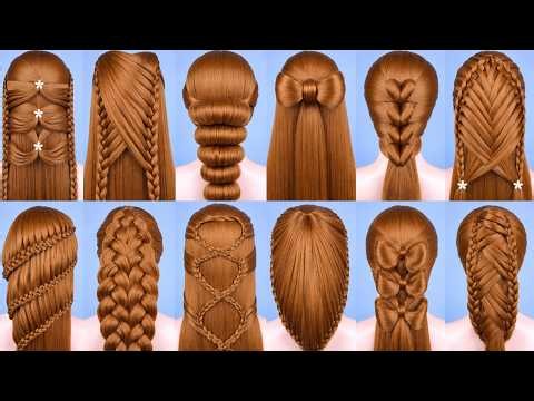 Supper Easy And Beautiful Hairstyles For Girls | 12 Simple & Unique Hairstyles For Long Hair
