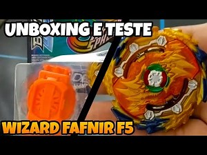 Unboxing Beyblade Wizard Fafnir F5 and Test Against Valtryek V5 (Beyblade Burst Rise QR Code)