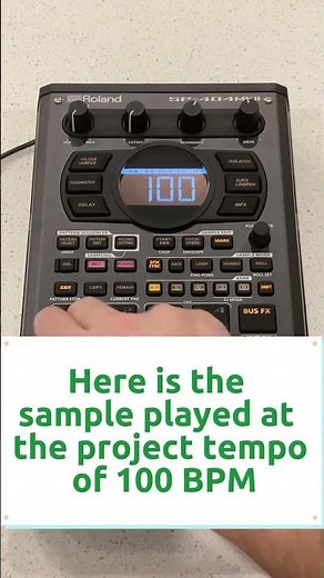 Roland SP 404 MK2 Tutorial : How to tempo match a sample with BPM Sync