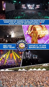 Circuit Festival on Instagram: "It’s only been a few days since Circuit Festival ended… and we already miss you so much! ❤️ From the first beat to the last dance, thank you for being part of this unforgettable 16th edition. We had an absolute blast!!! 🎉 Get ready for 2026—we’re cooking up amazing surprises. 🌍 Early Bird All Access Passes are now on sale at special launch prices. Save the dates: August 1st-9th, 2026. See you next summer! ☀️ #CircuitFestival #MatinéeGroup #Barcelona"