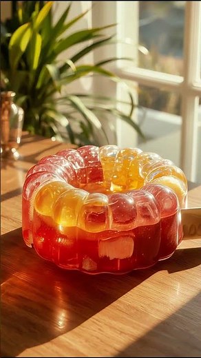 Cutting a Glossy Jelly Cake 🍰 | Satisfying ASMR Cake Slice #asmr #satisfying #relaxing #relax #cake