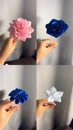 Whimsy Loom on Instagram: "Every types pf ribbon flowers 🌸 ____for order Dm___ . . . . . : #fyp #instagram #viral #giftideas #ribbonflowers"