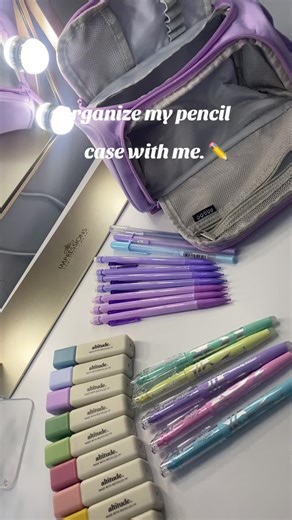 Organizing my Amazon pencil case. Pencils and pens from Target and Michaels✏️✏️ #haul #viral #fy #school #backtoschool #back2school #pencilcase #pencilbag #school @target