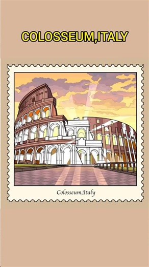 COLOSSEUM ITALY drawing kisi rishi ke lagi kirpa song#animation#zen color app#drawing#colossum italy