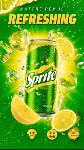 Sprite Drink 🥤 | Refreshing Lemon-Lime Soda 🍋🍈 | Sizzle & Sip #Shorts