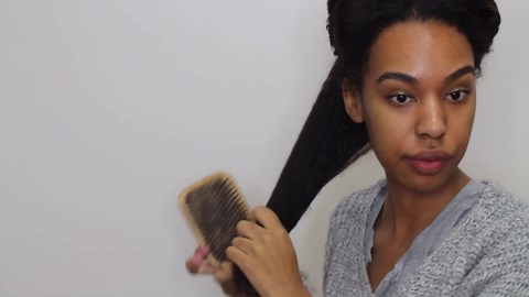 How to get a voluminous fluffy braid out | Maryam J Hampton natural hair tutorial
