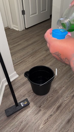 Mopping my home someone suggested I scrub the floors first 😝 I got one area done and decided to just do my regular routine. My back thanked me 😂 #mop #myhome #onecapful #mopping #dirtymopwater #mopdump | KeeksCleaning