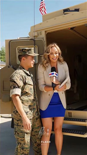 Reporter visiting Marine Corps base #marine #navy #soldier #camp #interview #shorts