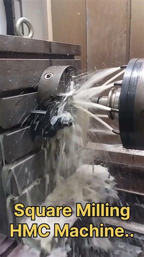 Square Milling #hmc #machine #cncmill #manufacturingequipment #vmc #cnc #usa #viralshorts #milling .
