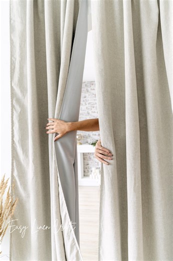 Linen Blackout Curtain, Custom Darkening Window Curtain for Nursery, Bedroom, Living Room, Blackout Drapery - 1 Panel - Etsy