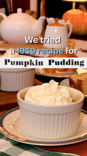 1.9K views · 32 reactions | This 1930s Pumpkin Pudding is comfort in a bowl—no fancy fuss, just that rich, classic pumpkin flavor we crave as the days get shorter. Get the full recipe on our site: https://www.newspapers.com/article/the-san-francisco-examiner-pumpkin-puddi/185004862/ | Newspapers.com | Facebook