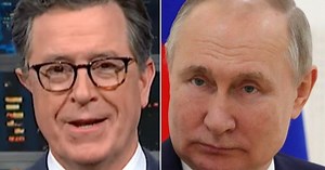 'Suck It, Putin!': Stephen Colbert Taunts Russia After Most Humbling Ukraine Moment Yet