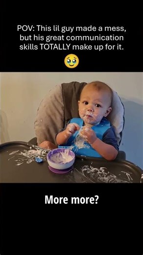 Baby Using Sign Language to Ask for “More” (Too Cute!) #BabySignLanguage #Communication