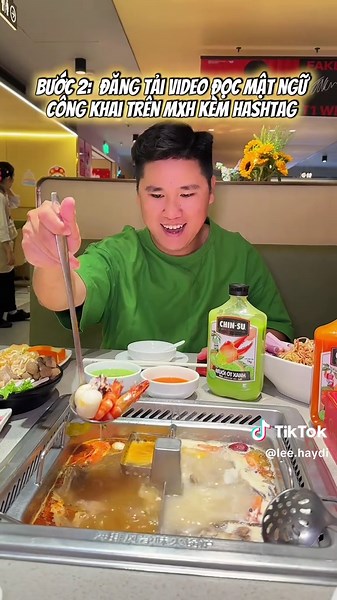 Đi ăn Haidilao đọc mật ngữ nhận liền xốt muối ớt xanh CHIN-SU siêu to kèm set ăn miễn phí và nhiều quà tặng hấp dẫn khác #chinsuhaidilao #muoiotxanhdochinsu #matnguxanhdobungvi #AnCungTikTok #Vtmgr