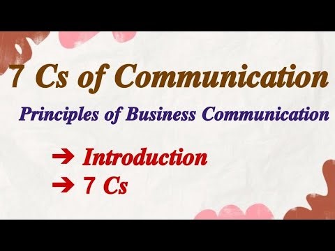 7 C's of Communication|7 Cs of Communication in Hindi|English|Principles of Business Communication