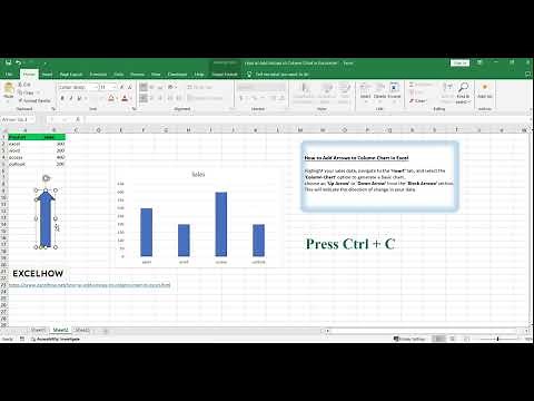 How to Add Arrows to Column Chart in Excel
