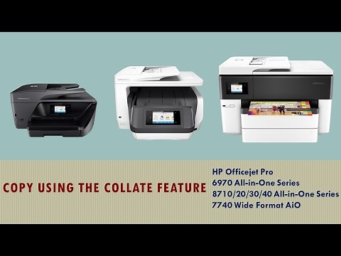 HP Officejet Pro 6970/8720/8730/8740/7740 Copy document using Collate feature