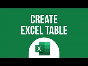 How to Create a Table in Excel | Beginner Tutorial